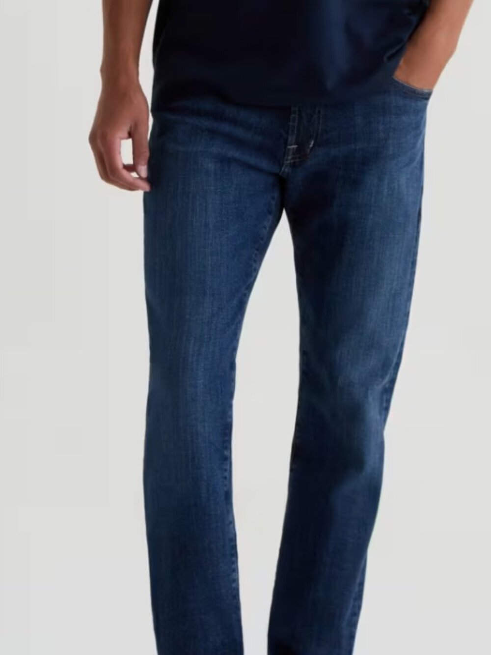 AG Tellis Modern Slim Jeans Mens 36x27 Dark Wash Stretch Denim Designer Premium